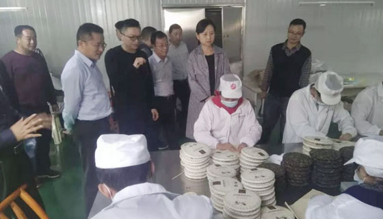 桑植縣縣長(zhǎng)趙云海陪同雨花區(qū)區(qū)長(zhǎng)劉素月視察湘豐桑植白茶